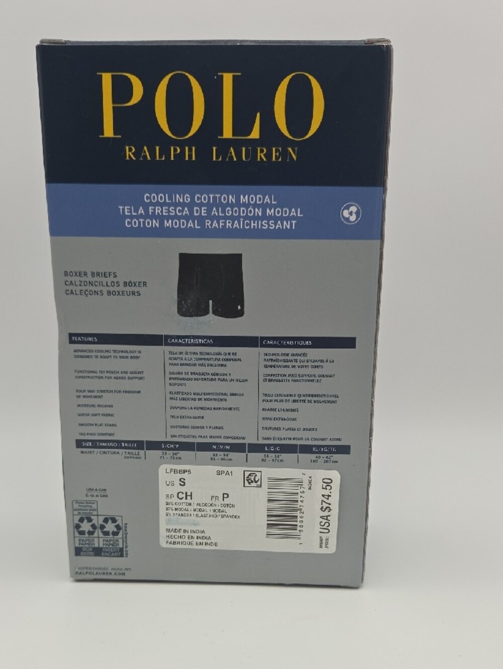 Polo by Ralph Lauren Men's Mix Colors Boxer Briefs 5 Pack - Picture 2 of 6